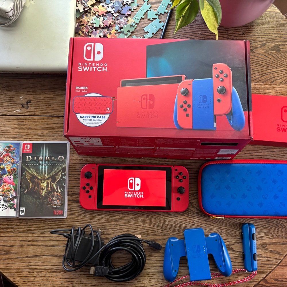 Nintendo Switch Console - Mario Red and Blue Edition